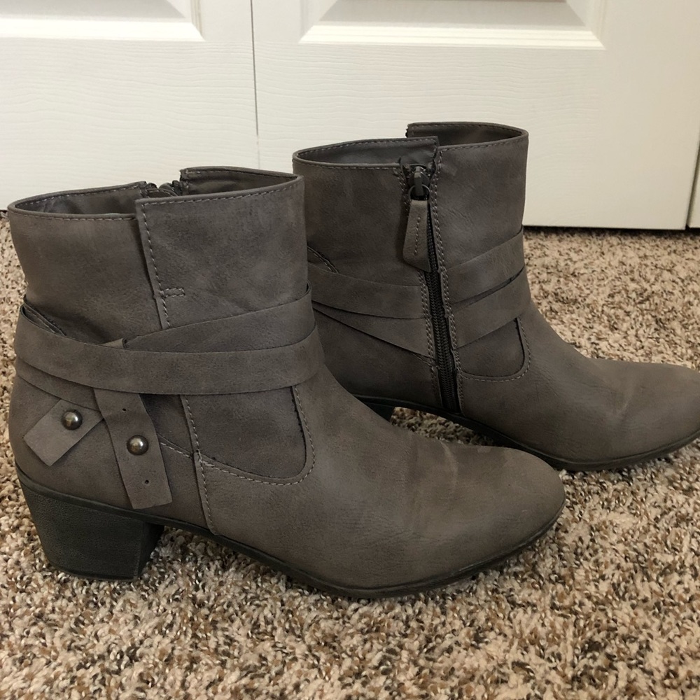 Gray Ankle Booties